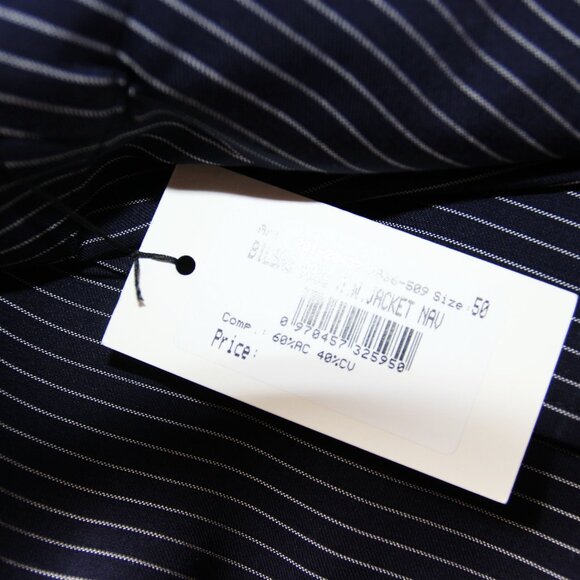 BNWT SS20 DRIES VAN NOTEN BILBAO NAVY PINSTRIPE JACKET 48 & 50 - Picture 7 of 11